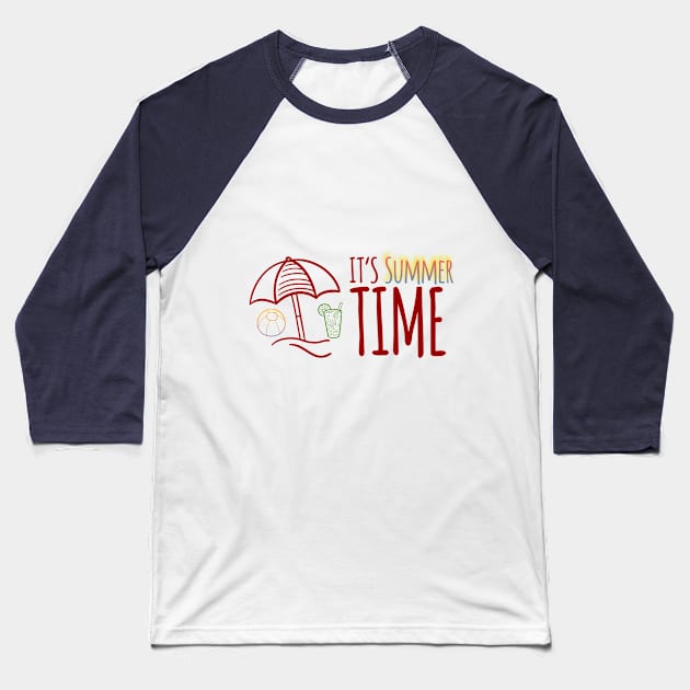 summer time Baseball T-Shirt by Pop on Elegance